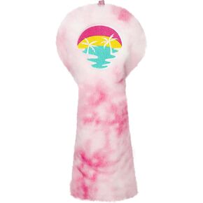 Craftsman Golf Club Cover Flamingo Peach Coconut Pink Tie-Dye Driver Driver Headcover Funny Headcover Plush Fuzzy Golf Cover for Women Golf Gift for Female Golf in Kuwait