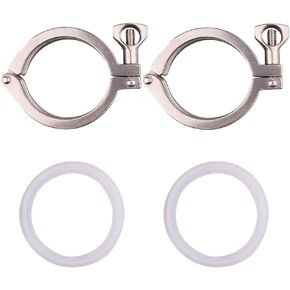 1pc 1/2'' 1.5" 2" 2.5'' 3" 4" 6'' 8'' Tri Clamp + Silicon Gasket 304 Stainless Steel Pipe Fitting Homebrew(6Inch Ferrule 167,1 PC) in Saudi Arabia