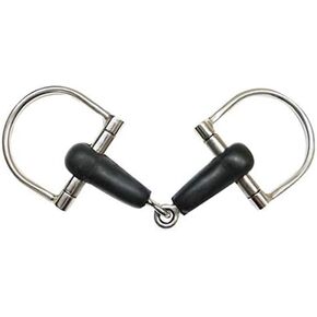 Showman Pony Stainless Steel 4.5" Rubber Mouth D-Ring Snaffle Bit in Saudi Arabia