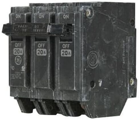 GE Industrial THQL32020 Breaker, 20A, 3P, 120/240V, 10 kAIC, Q-Line Series in Saudi Arabia