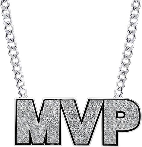 VERAMI MVP Medal, Champion MVP Chains Medal Necklace,Gold Champ Award Winner Prize Trophy Award Necklace for Adults Player Team Football Soccer Baseball Basketball Softball Fantasy Football in Saudi Arabia