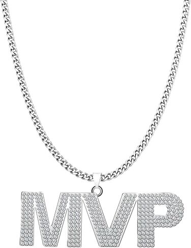 VERAMI MVP Medal, Champion MVP Chains Medal Necklace,Gold Champ Award Winner Prize Trophy Award Necklace for Adults Player Team Football Soccer Baseball Basketball Softball Fantasy Football in Saudi Arabia
