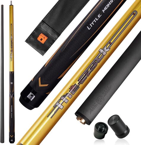 Little Monster تم ترقية ألياف الكربون Break Cue 2 قطع لفائف السيليكون Break Cue Boool ، والتكنولوجيا منخفضة الانحراف البلياردو بلياردوش عصا 12.9 ملم مع حقيبة جلدية بو in Kuwait