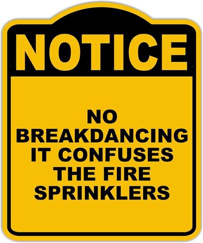 لا تقلبه ، يربك الرشاشات الحرارية لاحظت علامة الألومنيوم الصفراء السوداء المركب 15 × 18 بوصة in Kuwait