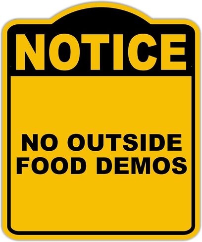 لا توجد عروض تجريبية خارجية خارجية ، علامة مركبة من الألومنيوم الأسود الصفراء 20 × 24 بوصة in Kuwait