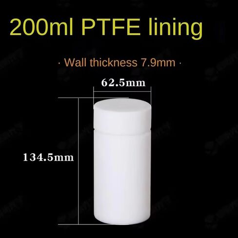 PTFE Liner ، 200 ℃ مفاعل Autoclave المائي 1PCS PTFE LINER لمفاعل AutoClave 25ml 50ml 100ml 150ml 200ml 250ml sttle kettle (50ml) in Kuwait