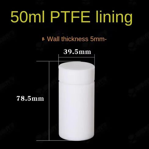 PTFE Liner ، 200 ℃ مفاعل Autoclave المائي 1PCS PTFE LINER لمفاعل AutoClave 25ml 50ml 100ml 150ml 200ml 250ml sttle kettle (50ml) in Kuwait