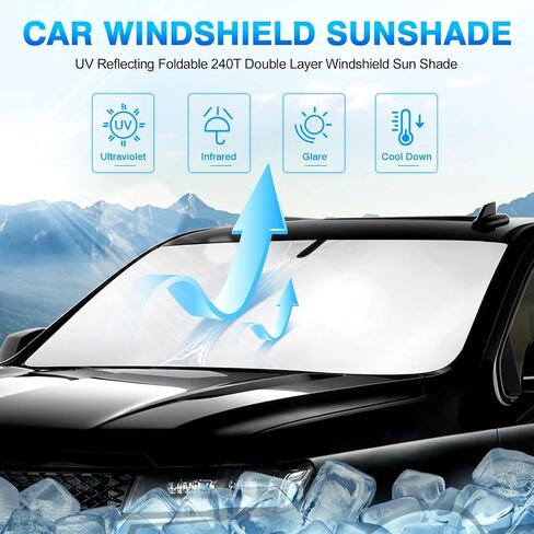KUST Custom Fit Windshield Sun Shade for 2025 2026 Subaru Forester Sunshade Foldable Sun Visor Protector Blocks UV Rays Keep Car Cooler in Saudi Arabia