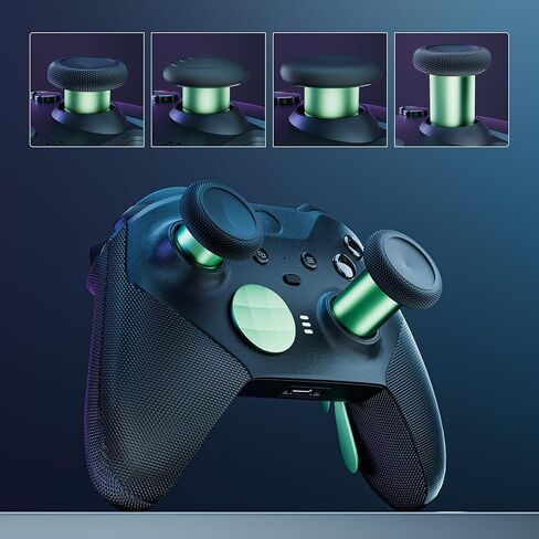 14-in-1 Controller Accessories Kit Compatible with Xbox Elite Series 2, 6 Premium Metal Thumbsticks, Swap Joysticks, 4 Interchangeable Paddles, 2 D-Pads, 1 Tool & 1 Storage Bag (Bright Gold) in Saudi Arabia