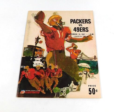 1967 سان فرانسيسكو 49ers في باي باكرز NFL Football Program 11-19-67-برامج اتحاد كرة القدم الأميركي in Saudi Arabia