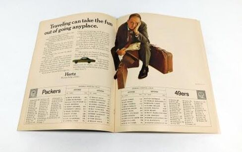 1967 سان فرانسيسكو 49ers في باي باكرز NFL Football Program 11-19-67-برامج اتحاد كرة القدم الأميركي in Saudi Arabia