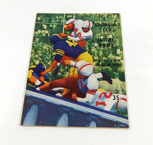 1953 Georgia Tech at Notre Dame College Football Program 10-24-53 - College Programs in Saudi Arabia