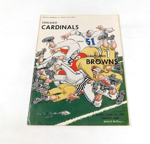 1954 Cleveland Browns في برنامج Chicago Cardinals NFL لكرة القدم 10-24-54-برامج اتحاد كرة القدم الأميركي in Saudi Arabia