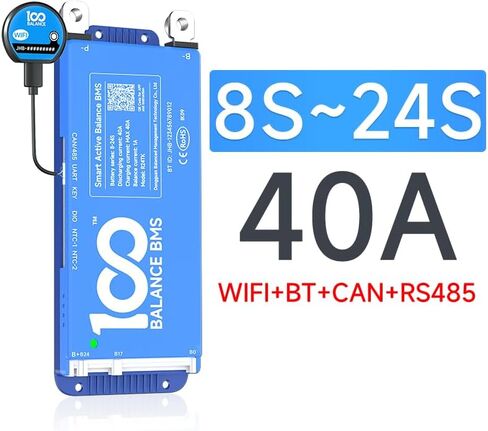 100 بليانس 40A 8-24S يمكن bms & wi-fi تعيين Smart Active Balance Protect Build في Bluetooth & RS485/CAN PORT in Kuwait