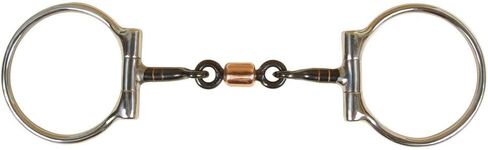 FES D Ring Sweet Iron Snaffle Horse Bit with Copper Roller | Ideal for Nervous Horses | Features Copper Roller | Eliminates Nutcracker Effect | Promotes Salivation | Sweet Iron Mouthpiece | in Saudi Arabia