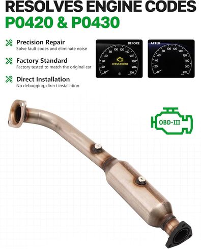 Front Catalytic Converter Kit Compatible with Toyota Corolla Matrix Pontiac Vibe 2003-2008 1.8L Replaces 53717 53451, Direct-fit (EPA Compliant) in Saudi Arabia