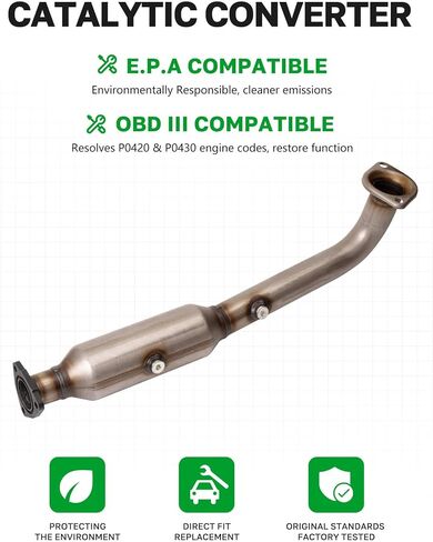 Front Catalytic Converter Kit Compatible with Toyota Corolla Matrix Pontiac Vibe 2003-2008 1.8L Replaces 53717 53451, Direct-fit (EPA Compliant) in Saudi Arabia
