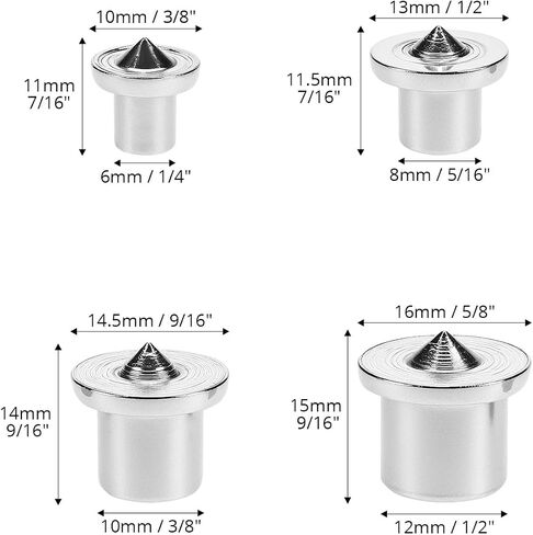 Qwork Dowel و Tenon Center Sluds ، دبابيس توسيط Doweling للأعمال الخشبية ، الأحجام 1/4 "، 5/16" ، 3/8 "، 1/2" in Saudi Arabia