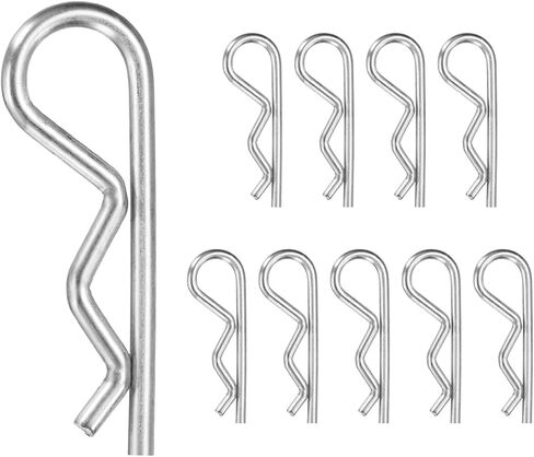 10-Pack R-Shaped Cotter Pin, M3x50mm Stainless Steel Hairpin Hardware Spring R Clips for Trailer Locking/Trucks/Trucks Lock System, Heavy Retainer Pins in Saudi Arabia