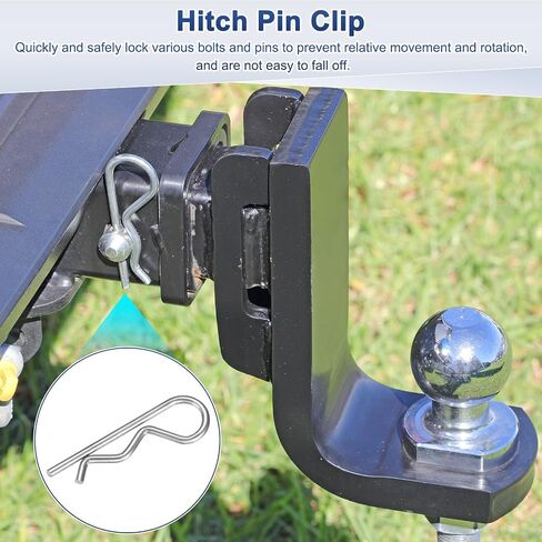 10-Pack R-Shaped Cotter Pin, M3x50mm Stainless Steel Hairpin Hardware Spring R Clips for Trailer Locking/Trucks/Trucks Lock System, Heavy Retainer Pins in Saudi Arabia