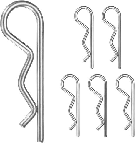 10-Pack R-Shaped Cotter Pin, M3x50mm Stainless Steel Hairpin Hardware Spring R Clips for Trailer Locking/Trucks/Trucks Lock System, Heavy Retainer Pins in Saudi Arabia