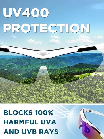 Cycling Glasses for Men Women Youth, UV Protection Sports Sunglasses for Running Climbing Bike Baseball Softball Golf in Saudi Arabia