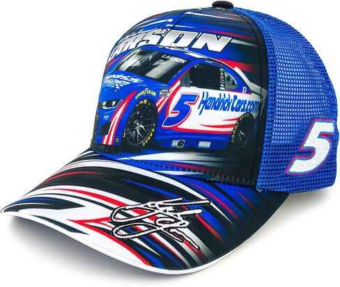 Kyle Larson 2025 HendrickCars Sublimated Car Mesh Hat Blue in Saudi Arabia