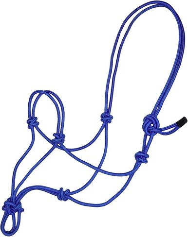 Premium Rope Halter for Horses, Durable Hand-Tied Adjustable Nylon Horse Headcollar with Knots for Trail Riding, Lightweight & Strong Equestrian Western Tack in Saudi Arabia