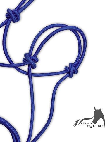 Premium Rope Halter for Horses, Durable Hand-Tied Adjustable Nylon Horse Headcollar with Knots for Trail Riding, Lightweight & Strong Equestrian Western Tack in Saudi Arabia