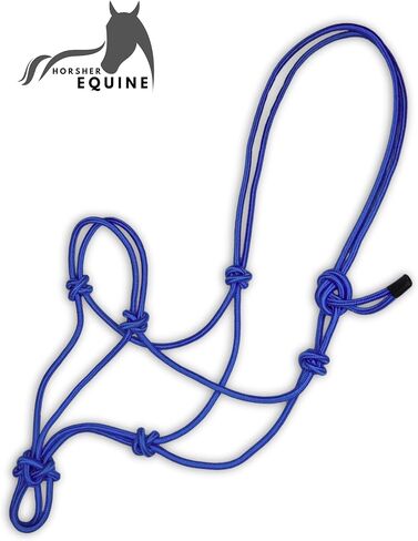 Premium Rope Halter for Horses, Durable Hand-Tied Adjustable Nylon Horse Headcollar with Knots for Trail Riding, Lightweight & Strong Equestrian Western Tack in Saudi Arabia