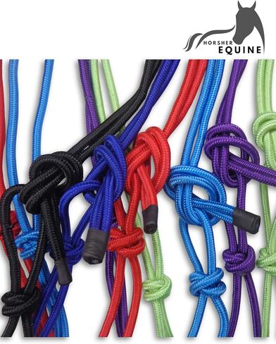 Premium Rope Halter for Horses, Durable Hand-Tied Adjustable Nylon Horse Headcollar with Knots for Trail Riding, Lightweight & Strong Equestrian Western Tack in Saudi Arabia