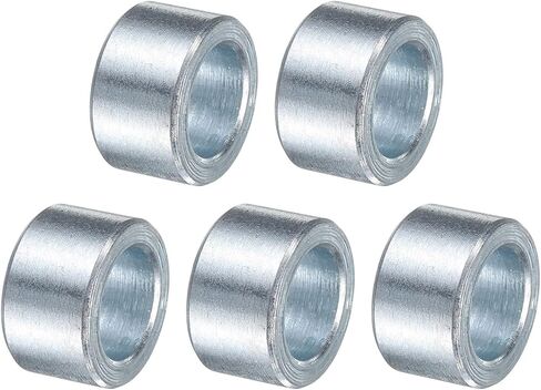 uxcell 5 Pcs Galvanized Steel Spacer 1/2" Bore x 3/4" OD x 3/4" Length, Unthreaded Standoff Bushing Plain Finish, Round Metal Spacer Fits M12 Screws Bolts in Saudi Arabia
