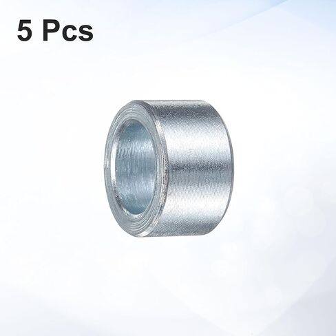 uxcell 5 Pcs Galvanized Steel Spacer 1/2" Bore x 3/4" OD x 3/4" Length, Unthreaded Standoff Bushing Plain Finish, Round Metal Spacer Fits M12 Screws Bolts in Saudi Arabia