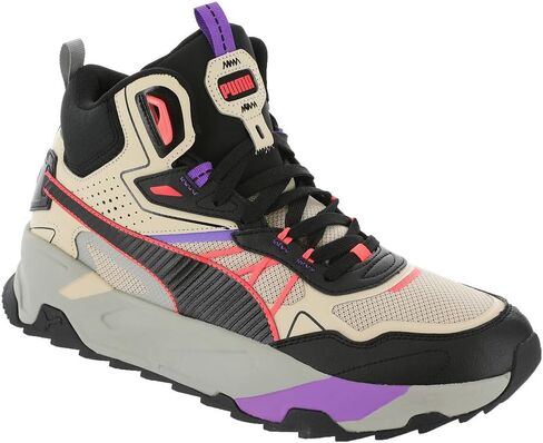 Puma Mens Trinity Mid Hybrid Lace Up Sneakers Shoes Nature - Beige ، Gray in Saudi Arabia