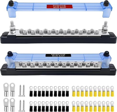 20 Power/Ground Distribution Block Automotive Bus Bar 12V Marine 2PK in Kuwait