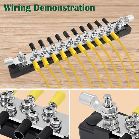 20 Power/Ground Distribution Block Automotive Bus Bar 12V Marine 2PK in Kuwait
