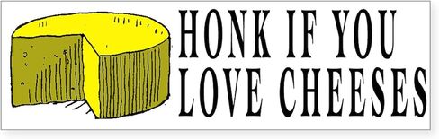 HONK CAFEPRESS إذا كنت تحب أجبان يسوع 10 "X3" مستطيل Vinyl المصد شارات السيارة in Saudi Arabia