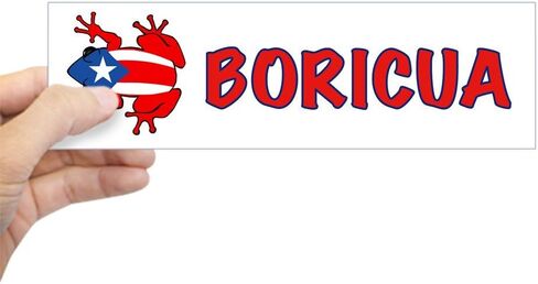 CafePress Puerto Rico PR Coqui Sticker (Bumper) 10"x3" Rectangle Vinyl Bumper Sticker Car Decal in Saudi Arabia