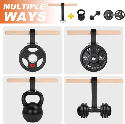 Forearm Strengthener and Wrist Roller, Forearm Exerciser with Joint-Friendly Beech Wood Handles, Forearm Strength Trainer with Durable Nylon Webbing and Stainless Steel Chain Quick Links in Kuwait