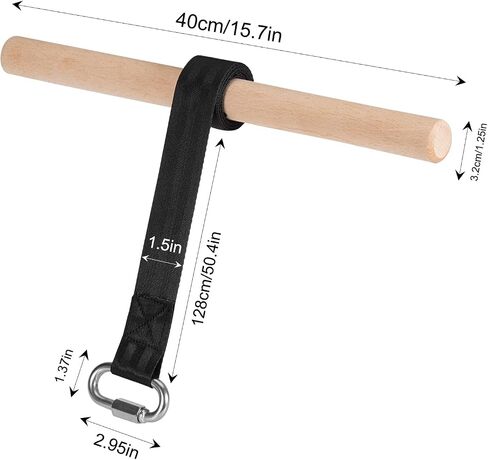 Forearm Strengthener and Wrist Roller, Forearm Exerciser with Joint-Friendly Beech Wood Handles, Forearm Strength Trainer with Durable Nylon Webbing and Stainless Steel Chain Quick Links in Kuwait