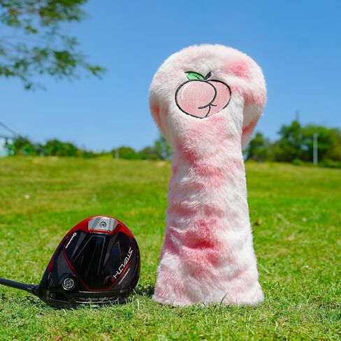 Craftsman Golf Club Cover Flamingo Peach Coconut Pink Tie-Dye Driver Driver Headcover Funny Headcover Plush Fuzzy Golf Cover for Women Golf Gift for Female Golf in Kuwait