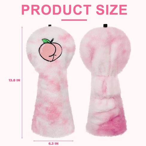 Craftsman Golf Club Cover Flamingo Peach Coconut Pink Tie-Dye Driver Driver Headcover Funny Headcover Plush Fuzzy Golf Cover for Women Golf Gift for Female Golf in Kuwait