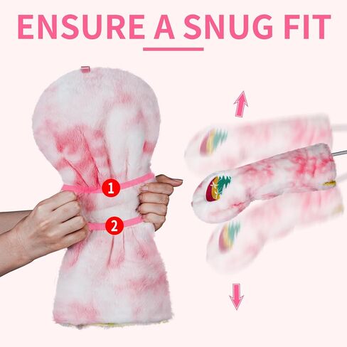 Craftsman Golf Club Head Cover Flamingo Peach Coconut Pink Tie-Dye Driver Headcover Funny Driver Headcover Plush Fuzzy Golf Club Cover for Women Golf Gift for Female Golfers in Saudi Arabia