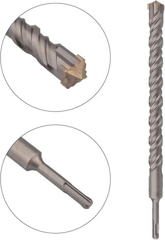 Cross Impact Hammer Drill 450mm SDS بالإضافة إلى خرسانة الحائط الجرانيت الرخاني الرخامي أربع حافة الحافة 1pcs (30 مم) in Saudi Arabia