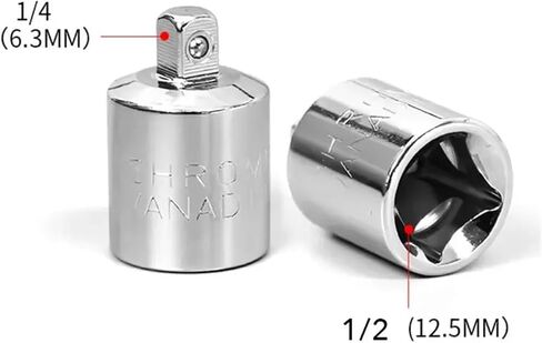 1/4 3/8 1/2 Ratchet Wrench Socket Adapter Adapter محول محرك المخفض أدوات يدوية إصلاح الهواء 1pcs (1-2 إلى 1-4) in Saudi Arabia