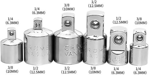 1/4 3/8 1/2 Ratchet Wrench Socket Adapter Adapter محول محرك المخفض أدوات يدوية إصلاح الهواء 1pcs (1-2 إلى 1-4) in Saudi Arabia