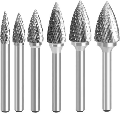 GX-Type Alloy Rotary File Arc Pointed Double Threaded Tungsten Steel Grinding Head 1Pcs(GX0618M06) in Saudi Arabia