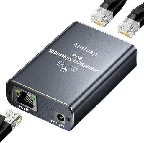 Gigabit Ethernet Splitter 1 إلى 2-1000Mbps High Speed ​​RJ45 PORT PORT مع قوة USB-C ، مفتاح شبكة LAN لكابلات CAT5/5E/6/7/8 ، سدادات وتشغيل 1 في 2 Out Internet Flitter for Game Stream TV in Kuwait