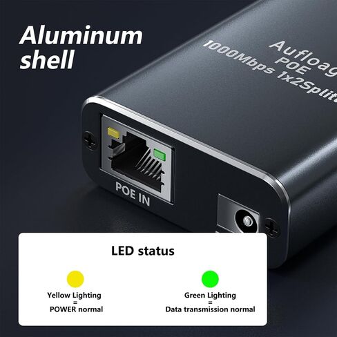 Gigabit Ethernet Splitter 1 إلى 2-1000Mbps High Speed ​​RJ45 PORT PORT مع قوة USB-C ، مفتاح شبكة LAN لكابلات CAT5/5E/6/7/8 ، سدادات وتشغيل 1 في 2 Out Internet Flitter for Game Stream TV in Kuwait
