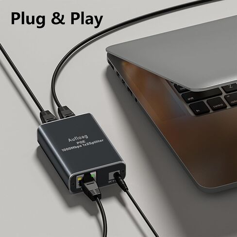 Gigabit Ethernet Splitter 1 إلى 2-1000Mbps High Speed ​​RJ45 PORT PORT مع قوة USB-C ، مفتاح شبكة LAN لكابلات CAT5/5E/6/7/8 ، سدادات وتشغيل 1 في 2 Out Internet Flitter for Game Stream TV in Kuwait